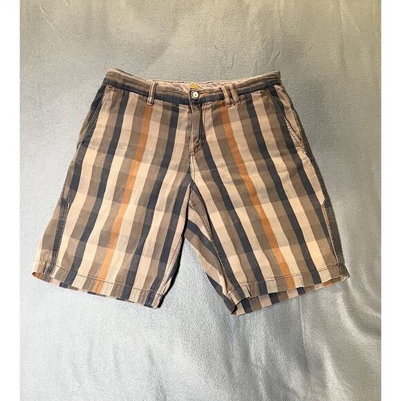 Tommy Bahama Shorts Men's 32 Blue Orange Flat Front Chino Beach Golf Island Life - Picture 1 of 7